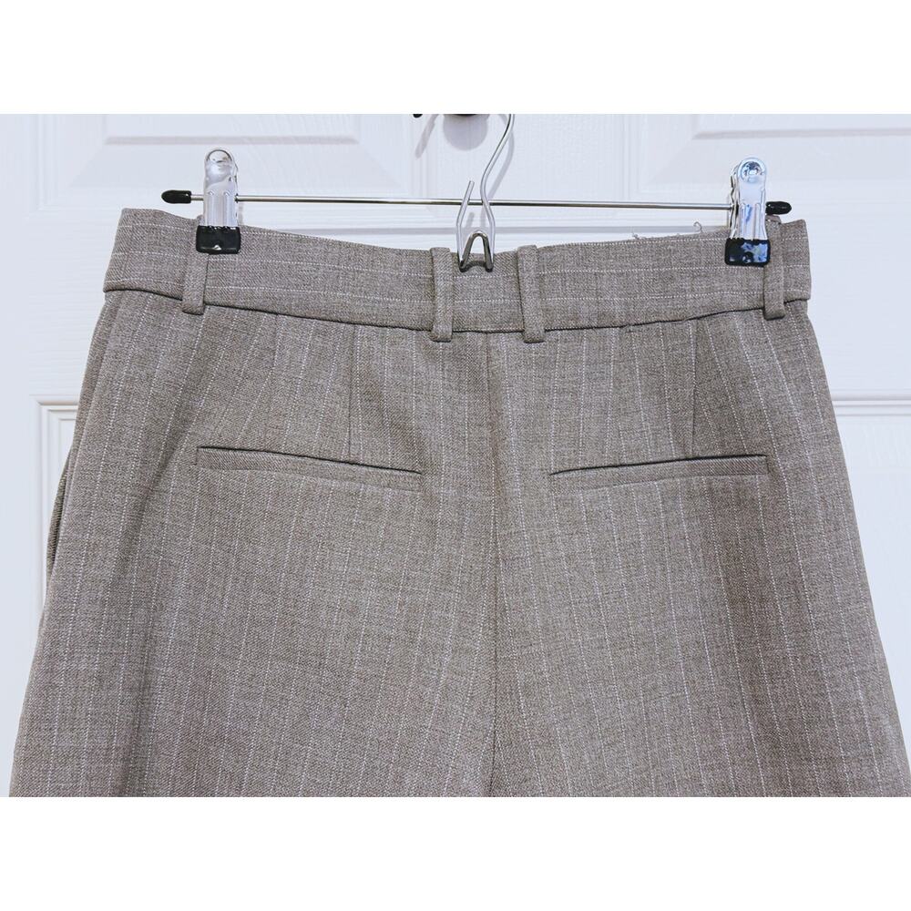 Babaton Pleated Bermuda Trouser Shorts Size 6 Gray Pinstripe Retro Academia Ivy - Picture 8 of 8